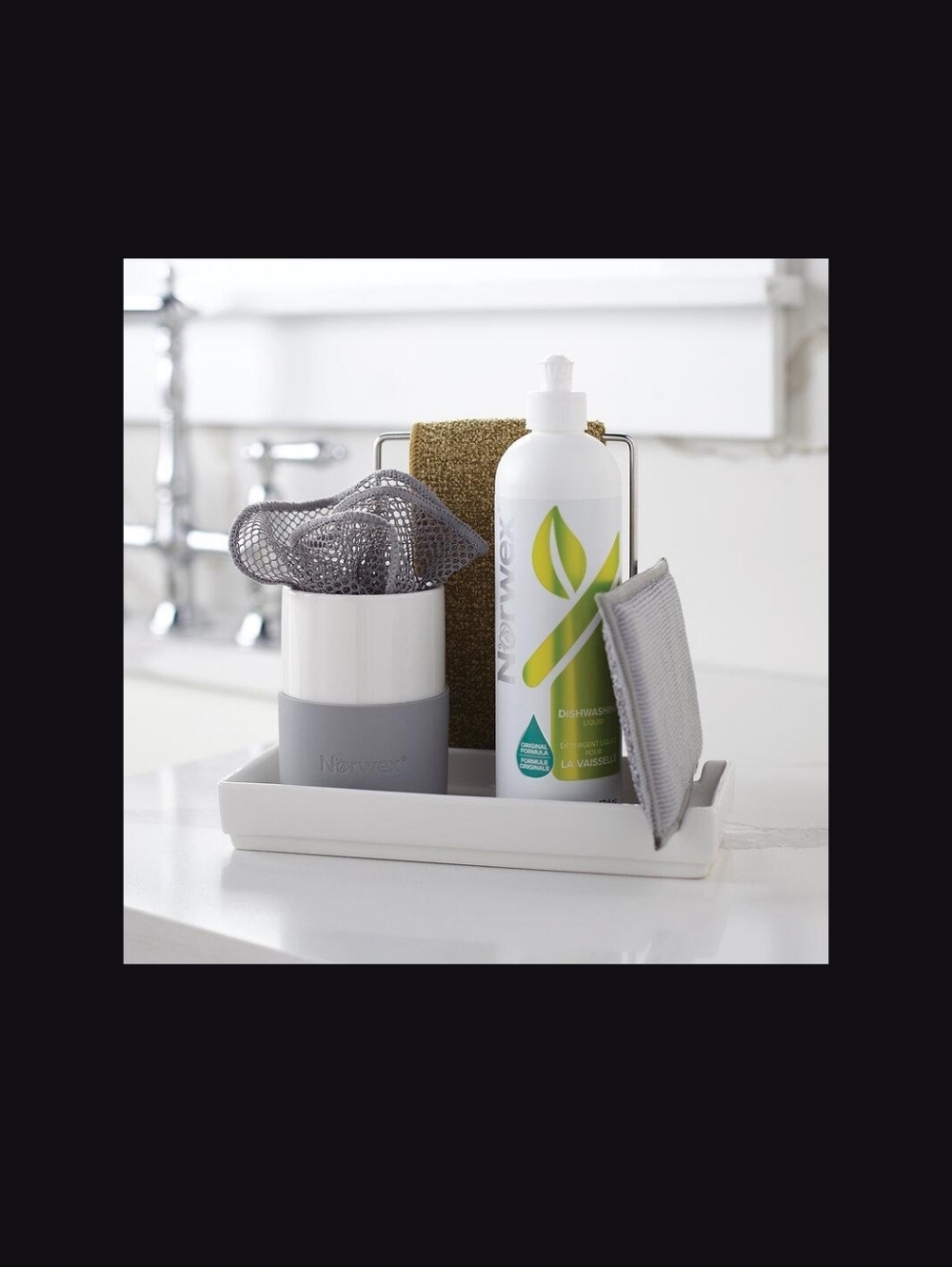 New In Package Norwex Netted Dish Cloths Grey 2 Pack Kitchen Graphite Microfiber - Picture 2 of 3